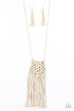 Load image into Gallery viewer, Macrame Mantra - White-Just Because Jewels, Paparazzi Accessories-Just Because Jewels