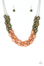 Load image into Gallery viewer, Island Excursion Multi-Necklace-Green and Brown-Just Because Jewels, Paparazzi Accessories-Just Because Jewels