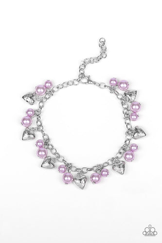 One Of A Kind-Hearted - Purple-Just Because Jewels, Paparazzi Accessories-Just Because Jewels