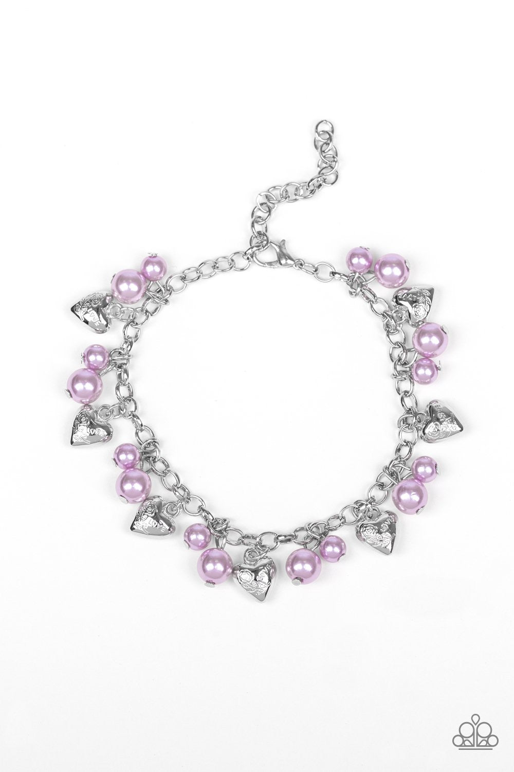 One Of A Kind-Hearted - Purple-Just Because Jewels, Paparazzi Accessories-Just Because Jewels