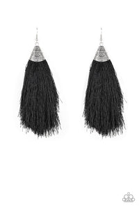 Tassel Temptress-Just Because Jewels, Paparazzi Accessories-Black-Just Because Jewels