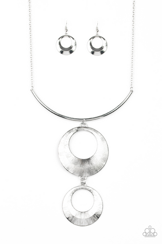 Egyptian Eclipse – Silver-Jewelry-Just Because Jewels, Paparazzi Accessories-Silver-Just Because Jewels