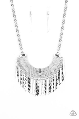 Impressively Incan - Silver-Just Because Jewels, Paparazzi Accessories-Just Because Jewels