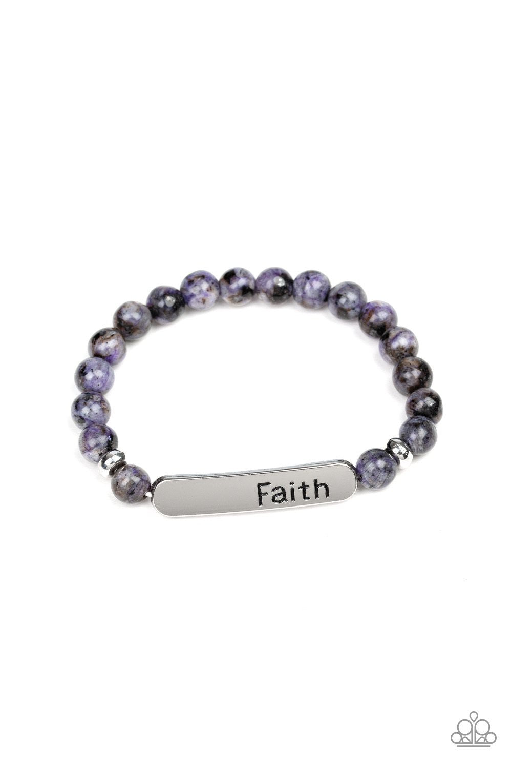 Faith In All Things - Purple-Just Because Jewels, Paparazzi Accessories-Just Because Jewels