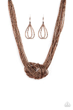 Load image into Gallery viewer, Knotted Knockout-Just Because Jewels, Paparazzi Accessories-Copper-Just Because Jewels