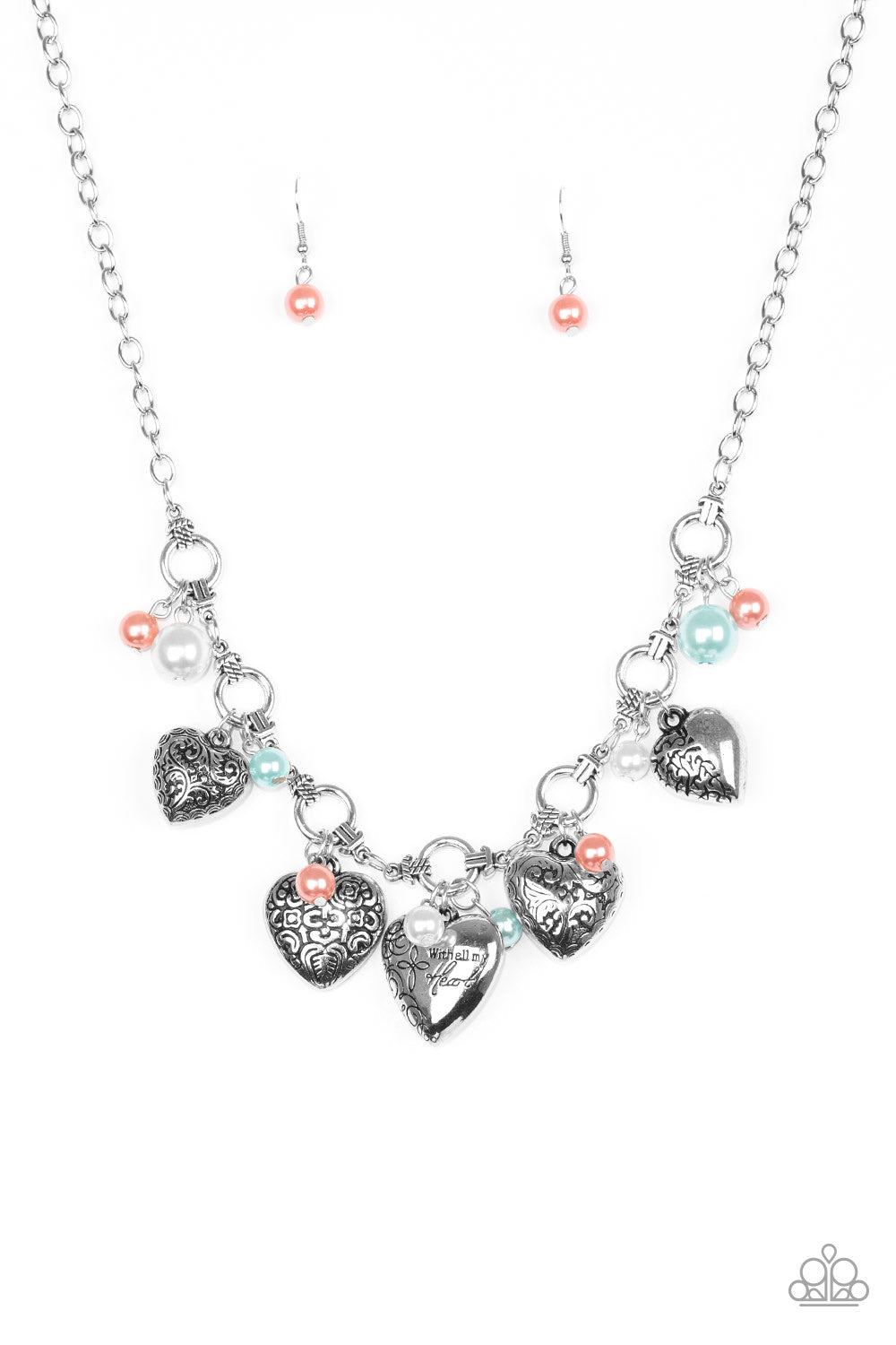 With All Your Heart - Multi-Just Because Jewels, Paparazzi Accessories-Just Because Jewels