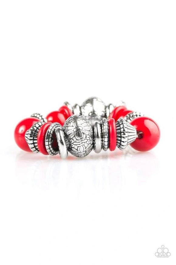 Seize The Season - Red-Just Because Jewels, Paparazzi Accessories-Just Because Jewels