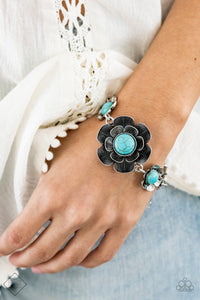 Badlands Blossom - Blue-Jewelry-Just Because Jewels, Paparazzi Accessories-Just Because Jewels