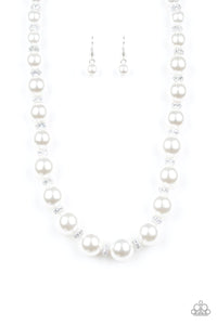 Uptown Heiress - White-Jewelry-Just Because Jewels, Paparazzi Accessories-Just Because Jewels