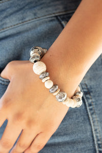 Majestic Masonry – White-Jewelry-Just Because Jewels, Paparazzi Accessories-Just Because Jewels