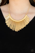 Load image into Gallery viewer, Metallic Mane - Gold-Just Because Jewels, Paparazzi Accessories-Just Because Jewels