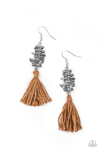 Tiki Tassel - Brown-Just Because Jewels, Paparazzi Accessories-Just Because Jewels