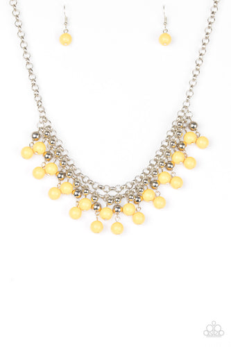 Friday Night Fringe – Yellow-Just Because Jewels, Paparazzi Accessories-Just Because Jewels