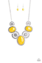 Load image into Gallery viewer, The Medallion-Aire-Just Because Jewels, Paparazzi Accessories-Yellow-Just Because Jewels