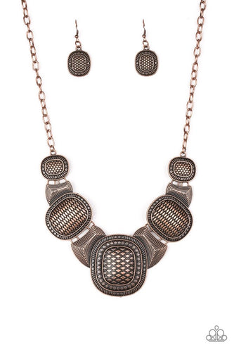 Prehistoric Powerhouse-Just Because Jewels, Paparazzi Accessories-Copper-Just Because Jewels