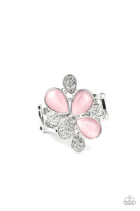 Diamond Daisies - Pink Ring-Paparazzi Accessories, Just Because Jewels-Just Because Jewels