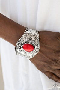 Mojave Majesty - Red-Just Because Jewels, Paparazzi Accessories-Just Because Jewels