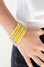 Load image into Gallery viewer, LAYER It On Thick - Yellow-Just Because Jewels, Paparazzi Accessories-Just Because Jewels