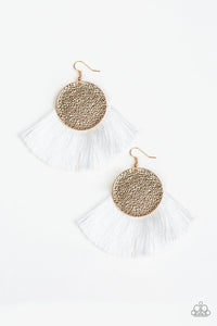 Foxtrot Fringe-Just Because Jewels, Paparazzi Accessories-White-Just Because Jewels