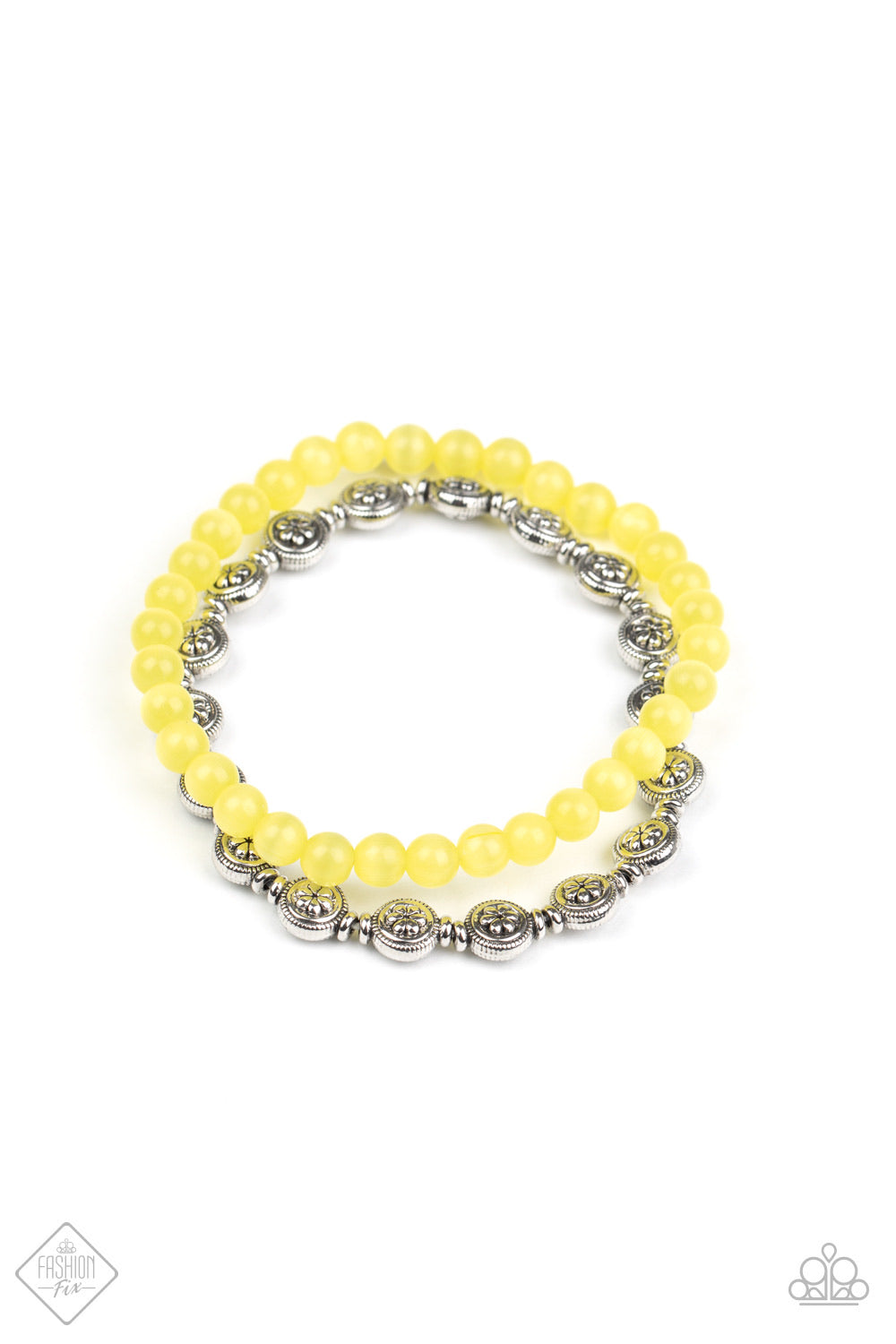 Dewy Dandelions - Yellow-Jewelry-Just Because Jewels, Paparazzi Accessories-Just Because Jewels