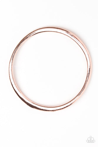 Awesomely Asymmetrical - Rose Gold-Jewelry-Just Because Jewels, Paparazzi Accessories-Just Because Jewels