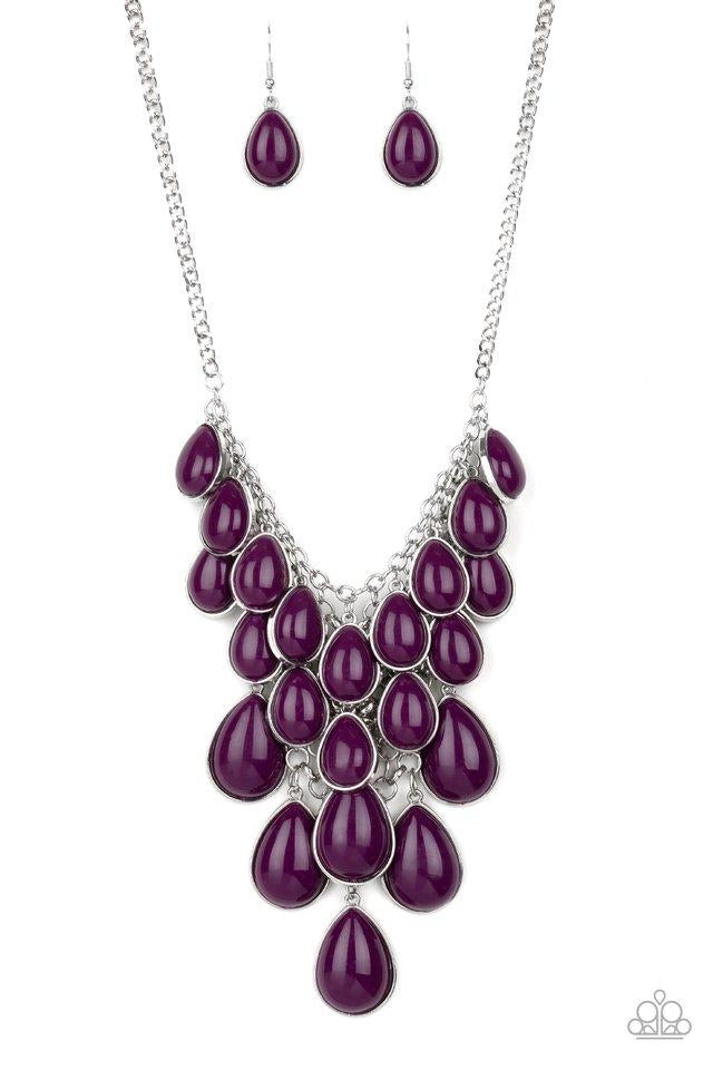 Shop Til You TEARDROP-Just Because Jewels, Paparazzi Accessories-Purple-Just Because Jewels