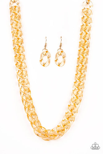 Put it On Ice - Gold-Just Because Jewels, Paparazzi Accessories-Just Because Jewels