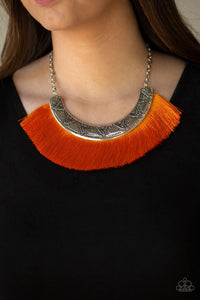 Might and MANE - Orange-Just Because Jewels, Paparazzi Accessories-Just Because Jewels