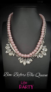 Bow Before The Queen - Pink-Jewelry-Just Because Jewels, Paparazzi Accessories-Just Because Jewels