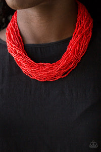 The Show Must CONGO On!-Just Because Jewels, Paparazzi Accessories-Red-Just Because Jewels