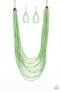 Peacefully Pacific-Just Because Jewels, Paparazzi Accessories-Green-Just Because Jewels