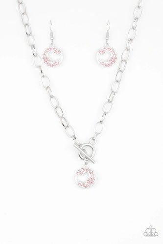 Heartbeat Retreat - Pink-Jewelry-Just Because Jewels, Paparazzi Accessories-Just Because Jewels