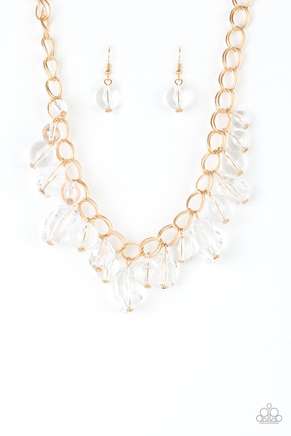 Gorgeously Globetrotter – Gold-Just Because Jewels, Paparazzi Accessories-Just Because Jewels