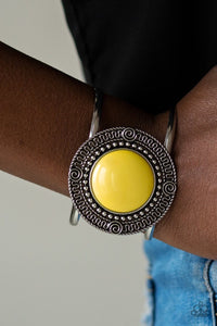 Tribal Pop - Yellow-Just Because Jewels, Paparazzi Accessories-Just Because Jewels