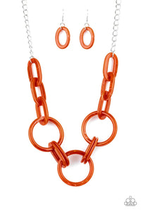 Turn Up The Heat - Orange-Just Because Jewels, Paparazzi Accessories-Just Because Jewels