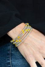 Load image into Gallery viewer, Colorful Charisma - Yellow-Jewelry-Just Because Jewels, Paparazzi Accessories-Just Because Jewels