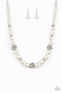 Rich Girl Refinement - White-Just Because Jewels, Paparazzi Accessories-Just Because Jewels