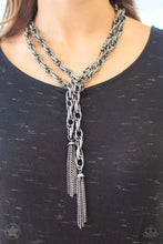 Load image into Gallery viewer, SCARFed for Attention-Just Because Jewels, Paparazzi Accessories-Gunmetal-Just Because Jewels