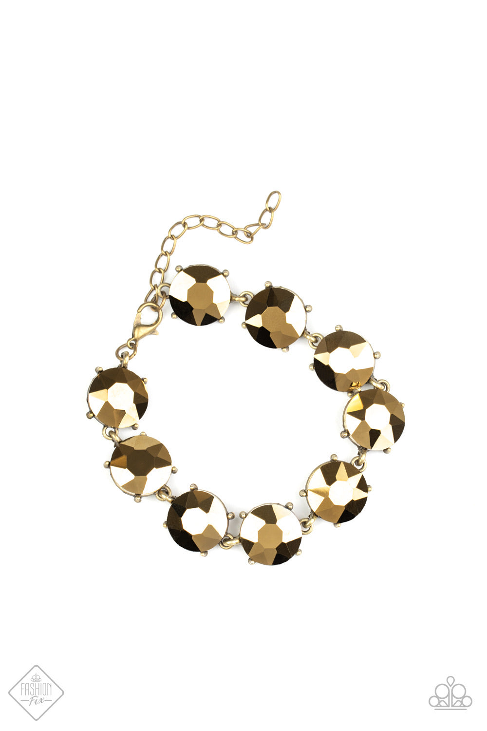 Fabulously Flashy - Brass-Just Because Jewels, Paparazzi Accessories-Just Because Jewels