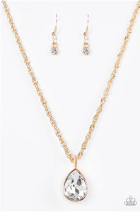 Million Dollar Drop - Gold-Just Because Jewels, Paparazzi Accessories-Just Because Jewels