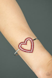 Heart Opener - Red-Just Because Jewels, Paparazzi Accessories-Just Because Jewels