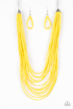 Load image into Gallery viewer, Peacefully Pacific-Just Because Jewels, Paparazzi Accessories-Yellow-Just Because Jewels