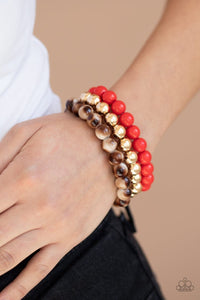 Courageously Couture - Red-Jewelry-Just Because Jewels, Paparazzi Accessories-Just Because Jewels