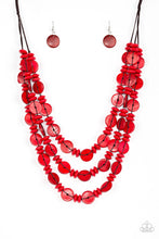 Load image into Gallery viewer, Barbados Bopper – Red Wood-Jewelry-Just Because Jewels, Paparazzi Accessories-Just Because Jewels