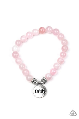 FAITH It, Till You Make It - Pink-Just Because Jewels, Paparazzi Accessories-Just Because Jewels