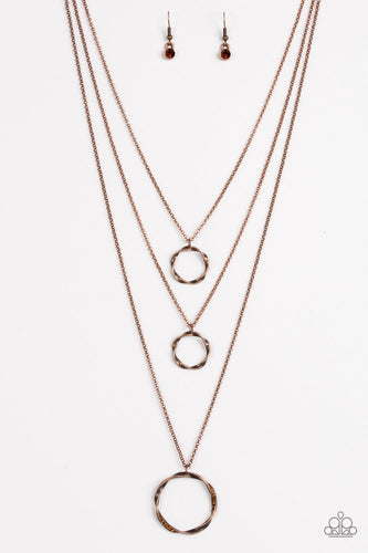 Timelessly Twisted - Copper-Just Because Jewels, Paparazzi Accessories-Just Because Jewels