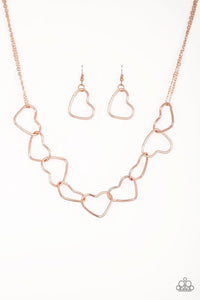 Unbreak My Heart - Rose Gold-Just Because Jewels, Paparazzi Accessories-Rose Gold-Just Because Jewels