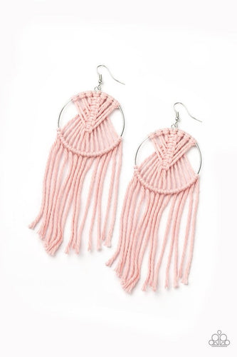 MACRAME, Myself, and I - Pink-Just Because Jewels, Paparazzi Accessories-Just Because Jewels