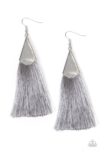 Paparazzi In Full PLUME-Just Because Jewels, Paparazzi Accessories-Silver-Just Because Jewels