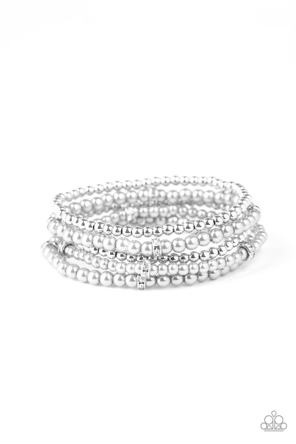 Fiercely Frosted - Silver-Just Because Jewels, Paparazzi Accessories-Just Because Jewels